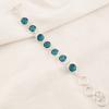 925 Sterling Silver Blue Apatite Gemstone Jewelry Handmade Bracelet 9" For Mom RB-7-14