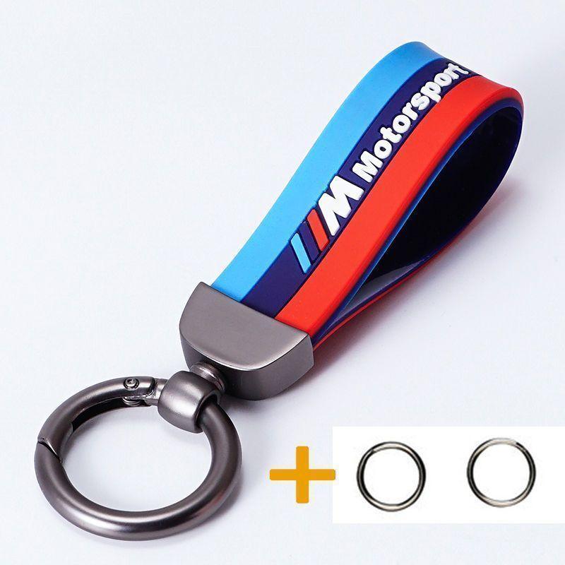Silicone Car Key Rings Keychain Buckle Key Ring Pendant For BMW 1 2 3 4 5 7Series X1 X3 X6 X7 F10 F30 G20 F15 F16 Car Sticker cybf04