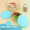 2-Pack Silicone Lids for Pyrex Sculpted Glass Mixing Bowls - Small Sizes Only Fit with 7401-S 3-cup, Dishwasher & Microwave Safe, Blue (Lids Only)