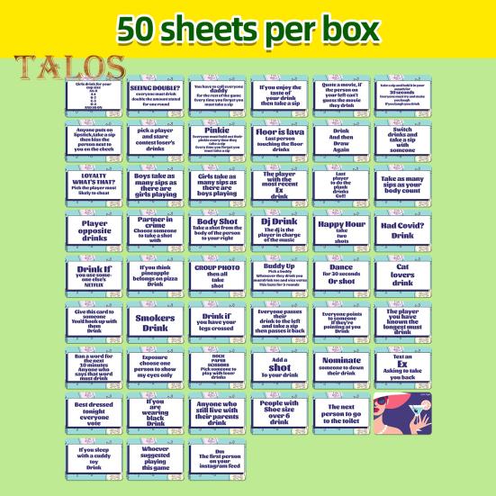 50 шт./набор карточных игр для пар, вечеринок, вечеринок, налаживания отношений для взрослых, интерактивных карточек для разговоров, настольных игр, подарков на годовщину ко Дню святого Валентина