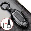 Carbon Fiber Key Shell Cover Remote Key Holder Fob Case KeyChain Keyring for Nissan Qashqai Pulsar March 370Z NV200 Leaf Cube