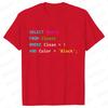 Retro Programmer Coding Database Print T-Shirt Loose Casual Men Women O-neck Short Sleeve Tees Fashion Brand Unisex T-shirts