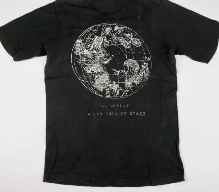 Рок COLDPLAY A SKY FULL OF STAR BAND Унисекс Хлопковая Футболка Все Размеры Унисекс Футболка