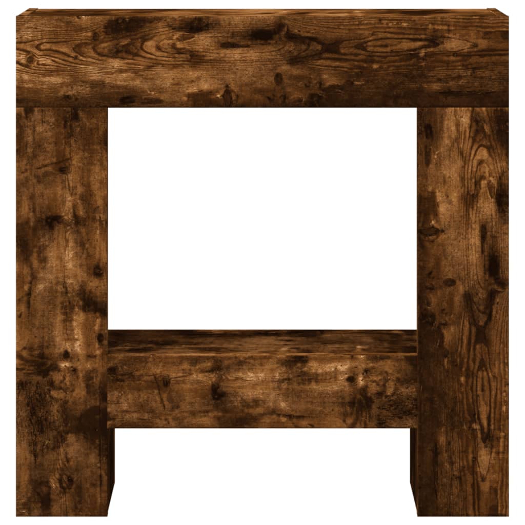 Fireplace Surround Smoked Oak 81 x 18 x 82 cm Wood Based Material