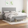 3137405 vidaXL Divan Bed with Mattress Light Grey 160x200cm Fabric