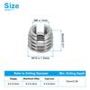 PATIKIL 20pcs M6*M10*12mm Self-Tapping Insert Nut Sleeves, 303 Stainless Steel, Slotted, for Screw Repair