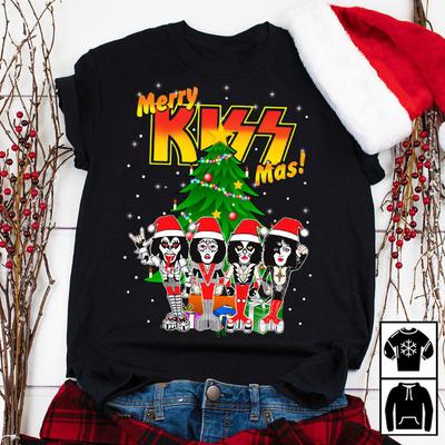 Футболка Kissmass Band Merry Christmas Подарок для мужчин и женщин Футболка S-4XL VN2155 Унисекс Футболка