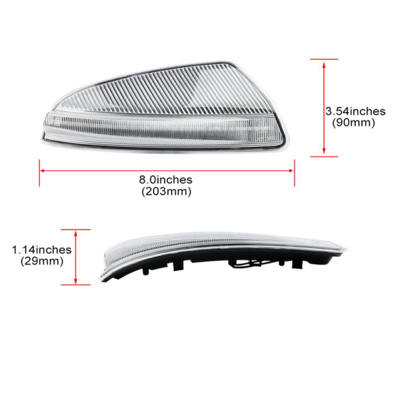 Дымчатое светодиодное динамическое боковое зеркало, угловой поворотник для Benz C-Class W204 S204 ML W164 Viano Vito W639, плавные указатели поворота
