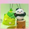 Снимай Ручной Бамбуковый Цветок Панда Милый Плюшевый Брелок Подвеска Подарок для Мальчиков Девочек