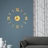 DIY 3D Mirror Surface Number Wall Hanging Clock Sticker Living Room Office Decor