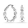 S925 Sterling Silver Jewelry Round Chain Link Hoop Earrings for Teen Women 33MM