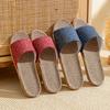 Linen Slippers for Home Use, Thick Soled Grass Woven for Summer Men and Women, Cool Slippers for Home Use, Anti Slip and Odorless for Indoor Use