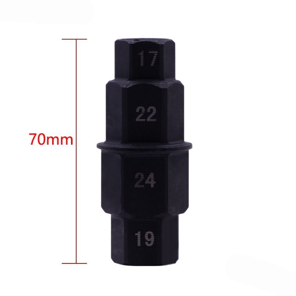 17 19 22 24mm Front Wheel Axle Removal Tool 4-In-1 Repair Wrench Durable Hex Key Socket
