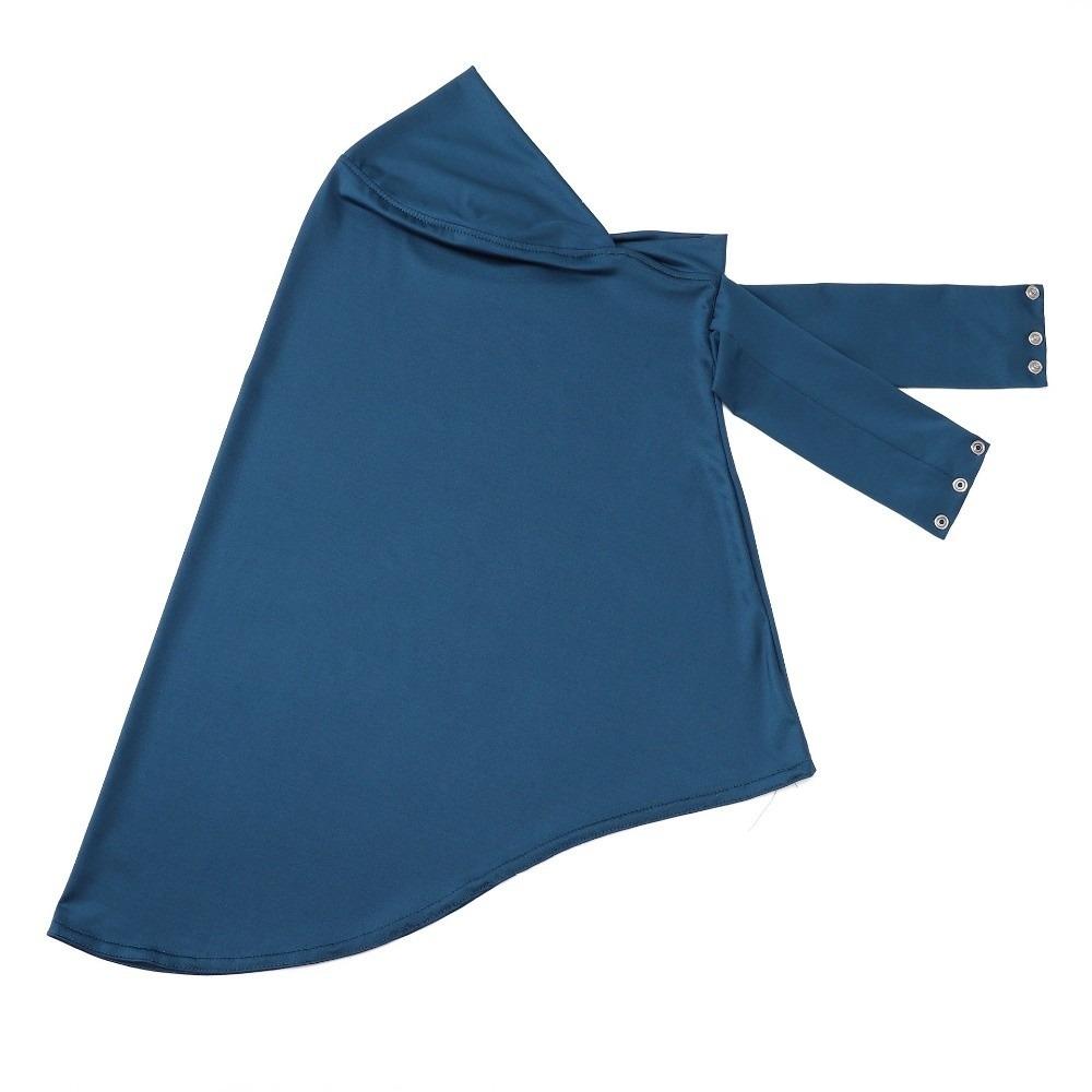 Breathable Ramadan Hijab Snap Fastener Triangle Hair Scarf Stylish Women's Under Cap Outdoor