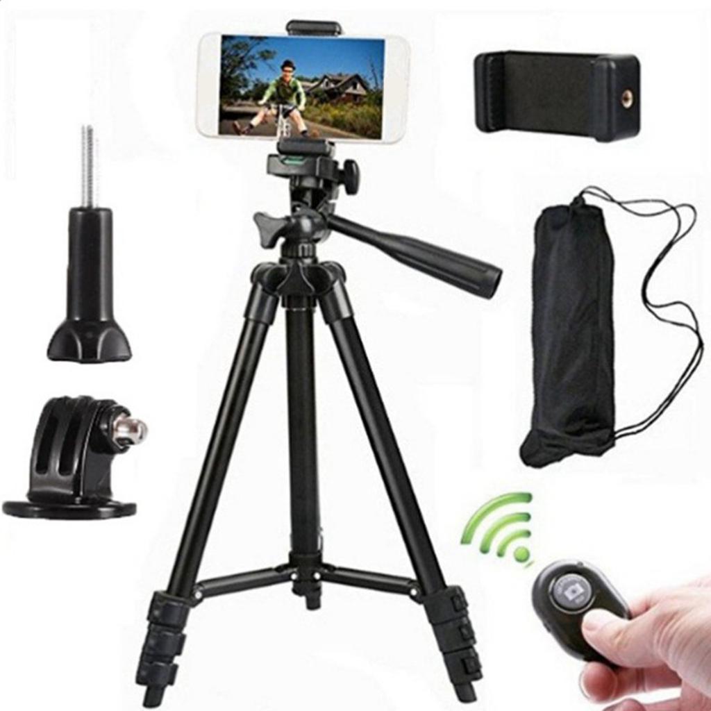 Штатив для камеры, алюминиевый дорожный штатив для GoPro и других камер, телефонов, пульт ДУ BT в комплекте, 360 градусов