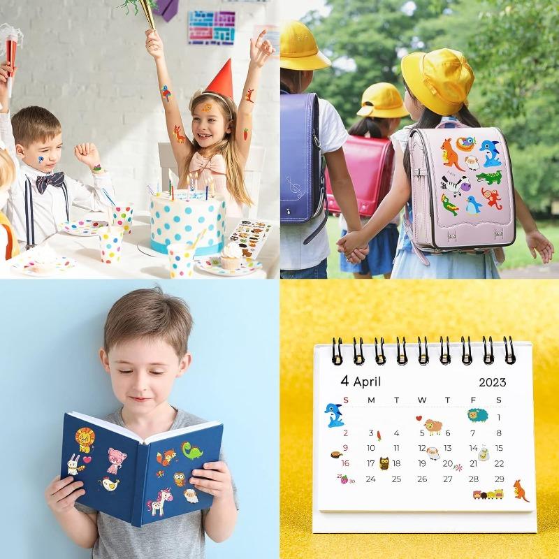 10 листов объемных наклеек с животными для малышей, объемные листы наклеек для дошкольников для поощрения, рукоделия, скрапбукинга