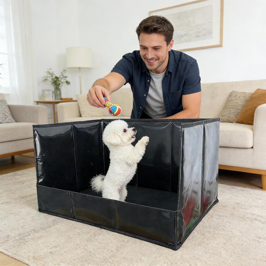 Лоток для щенков с высокими бортиками, портативный, складной, водонепроницаемый, горшок-тренажер для щенков, туалет для собаки, для дома, квартиры, гостиной, на улице