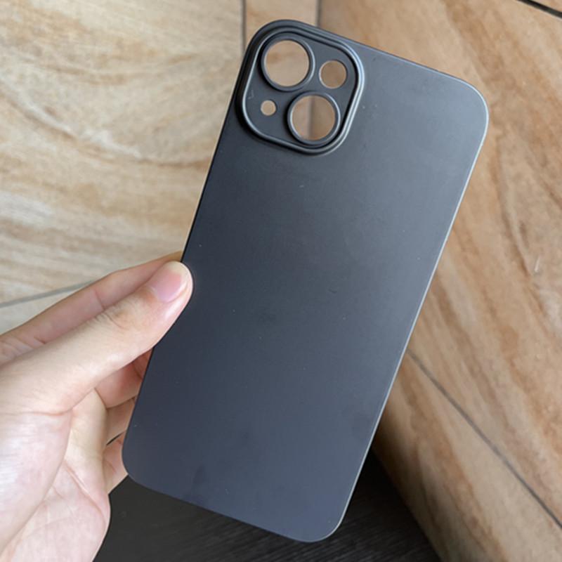 Apple 14 Transparent Mobile Phone Case IPhone 14plus Solid Color Full Inclusive Pp Hard Shell