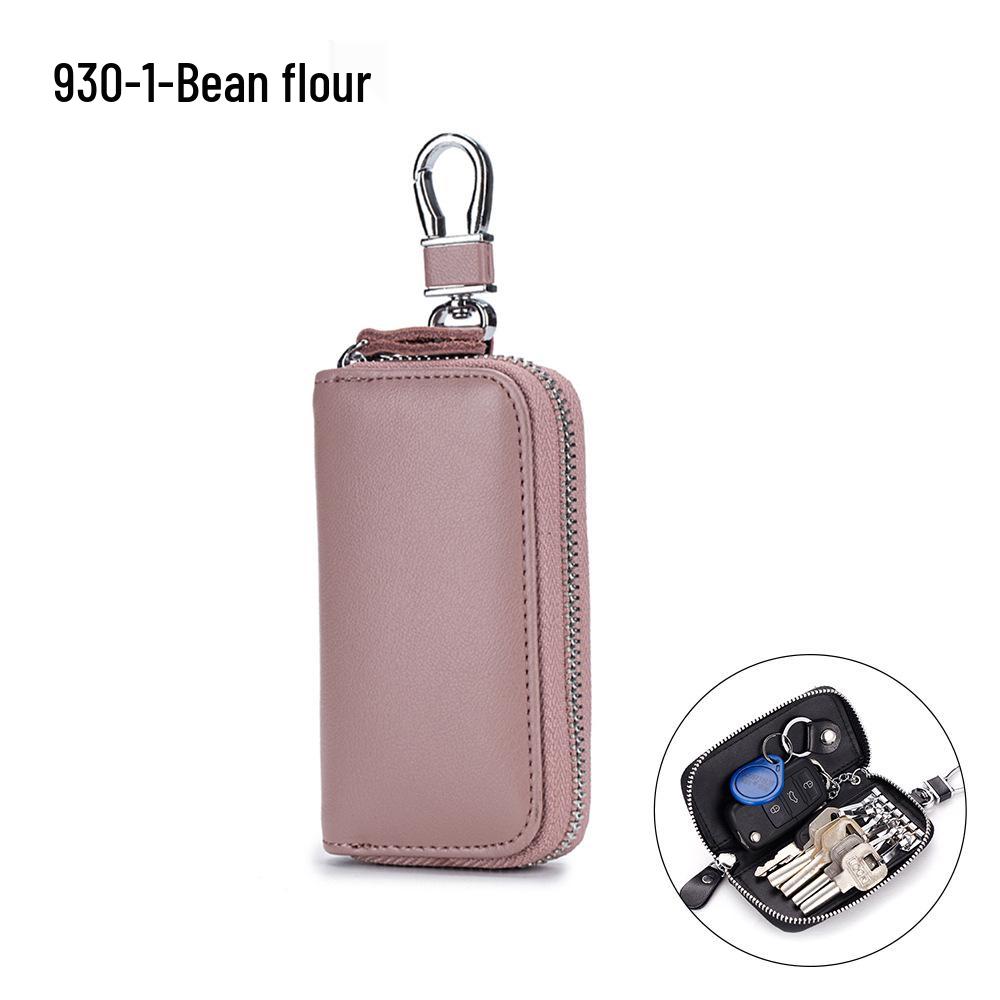 Универсальный чехол для ключей из натуральной кожи на молнии для мужчин и женщин
