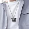 Cat Head Necklace For Men Stainless Steel Men Necklace Simple Animal Jewelry Korean Style Jewelry Cosplay Accessorycool Stuff