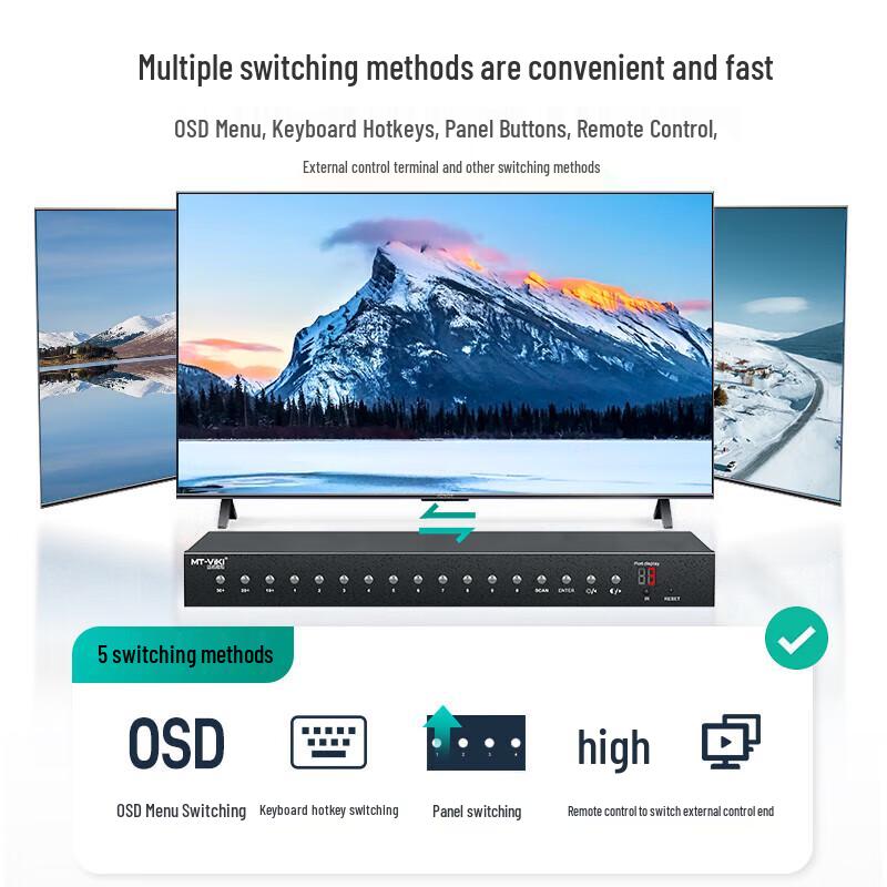 MT-Viki 32-Port KVM Switch with IP Remote VGA to Cat5
