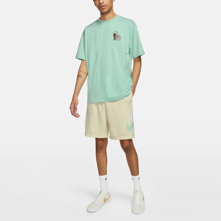 Nike Футболка SB Skateboarding с короткими рукавами и круглым вырезом, мужские топы, светло-зеленые, DD1307-382