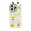 Frog Flower Doll Stand Suitable for Apple 13 Mobile Phone Case Xiaomi 14 Small Fresh 15 Cute 16 Feather Yarn Without Border