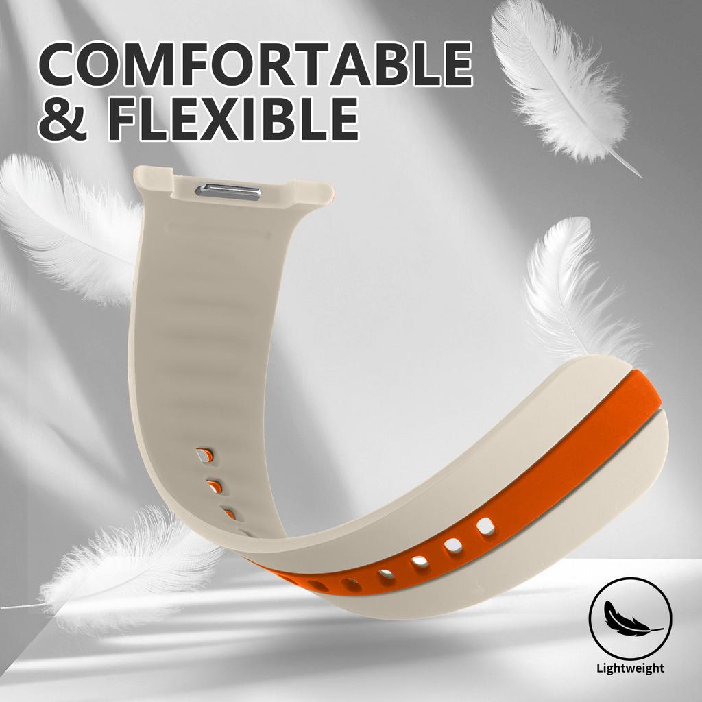 Sport silicone band for Samsung Galaxy Watch 8 Strap 40mm 44mm Replacement Two-Tone Bracelet correa Galaxy Watch 8 classic 46mm