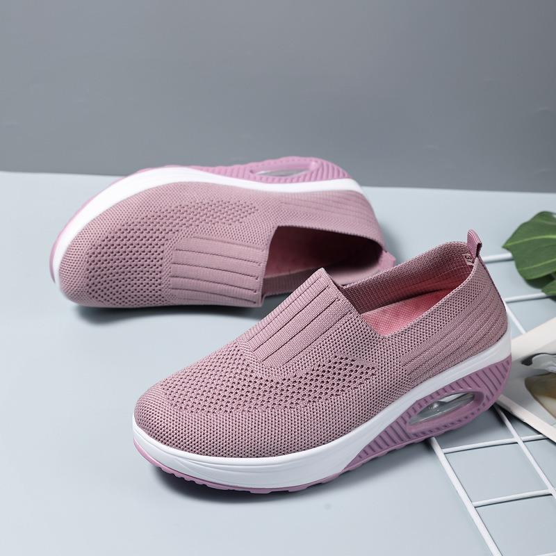 Женская прогулочная обувь, нескользящая ортопедическая обувь на воздушной подушке, женские сабо на платформе, дышащие женские кроссовки на танкетке