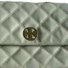 Tory Burch Willa Plaid Quilted Flap Chain Leather Crossbody Shoulder Bag Large Women bags White 148244-724