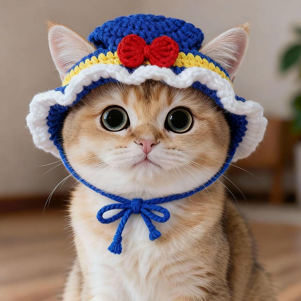 Головной убор для питомца - Вязаная шапка для кошки и собаки, Смешной костюм для преображения, Аксессуары для котенка