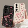 Pink Bowknots Flower Case For Samsung Galaxy A56 A36 A26 A16 5G A55 A35 A15 A54 A34 S20 FE S21 S22 Plus S23 S24 S25 Ultra Capa