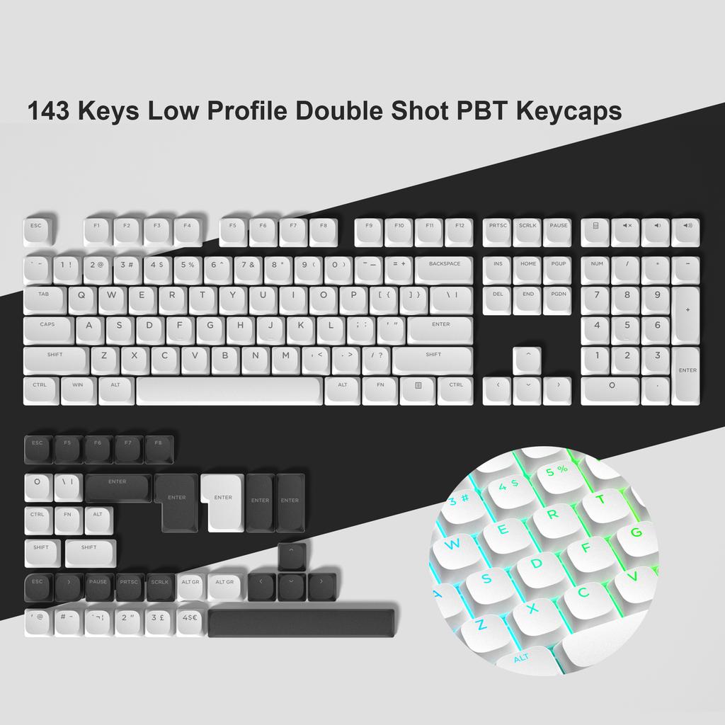 Xiaomi Horizon Slim Keyboard Keycap PBT Low Profile Keycap 138 Keys for 60% 65% 75% 100% Gateron Cherry MX Switches Mechanical Keyboard