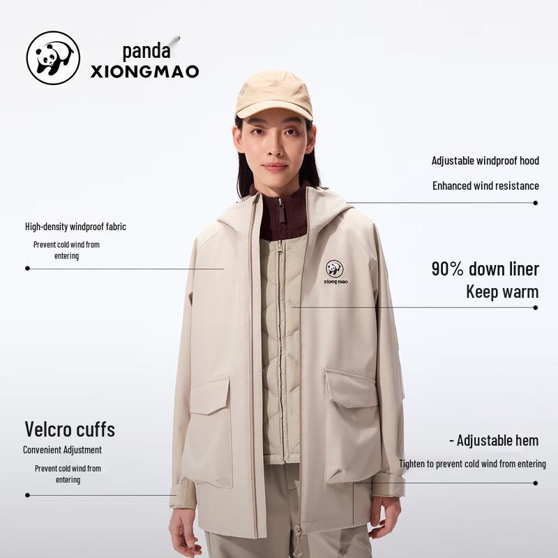 Трехсезонная утепленная походная куртка Panda Camel 3-в-1