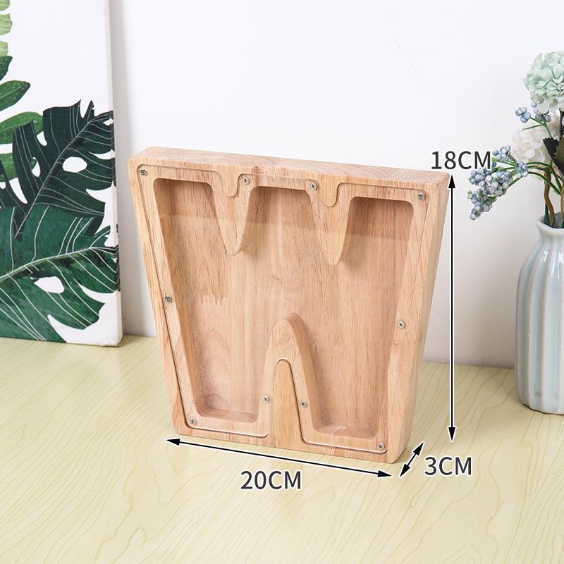 Деревянная и акриловая копилка для детей с алфавитом - прозрачный дизайн животных