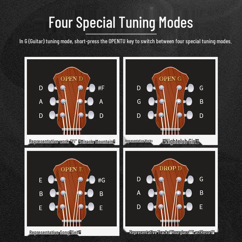 Little Angel High-Precision Rechargeable Tuner for Guitar, Ukulele, and Violin