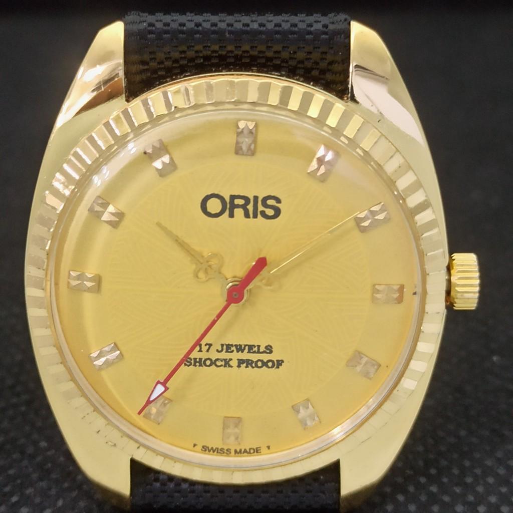 ВИНТАЖНЫЕ ШВЕЙЦАРСКИЕ МУЖСКИЕ НАРУЧНЫЕ ЖЕЛТЫЕ ЧАСЫ ORIS С РУЧНЫМ ПОДЗАВОДОМ REF 558c-a297218-1