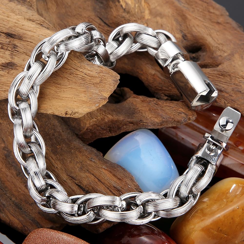 Большой размер 21/23,5 см, черный позолоченный мужской браслет-цепочка из нержавеющей стали для мужчин, мужские ювелирные аксессуары