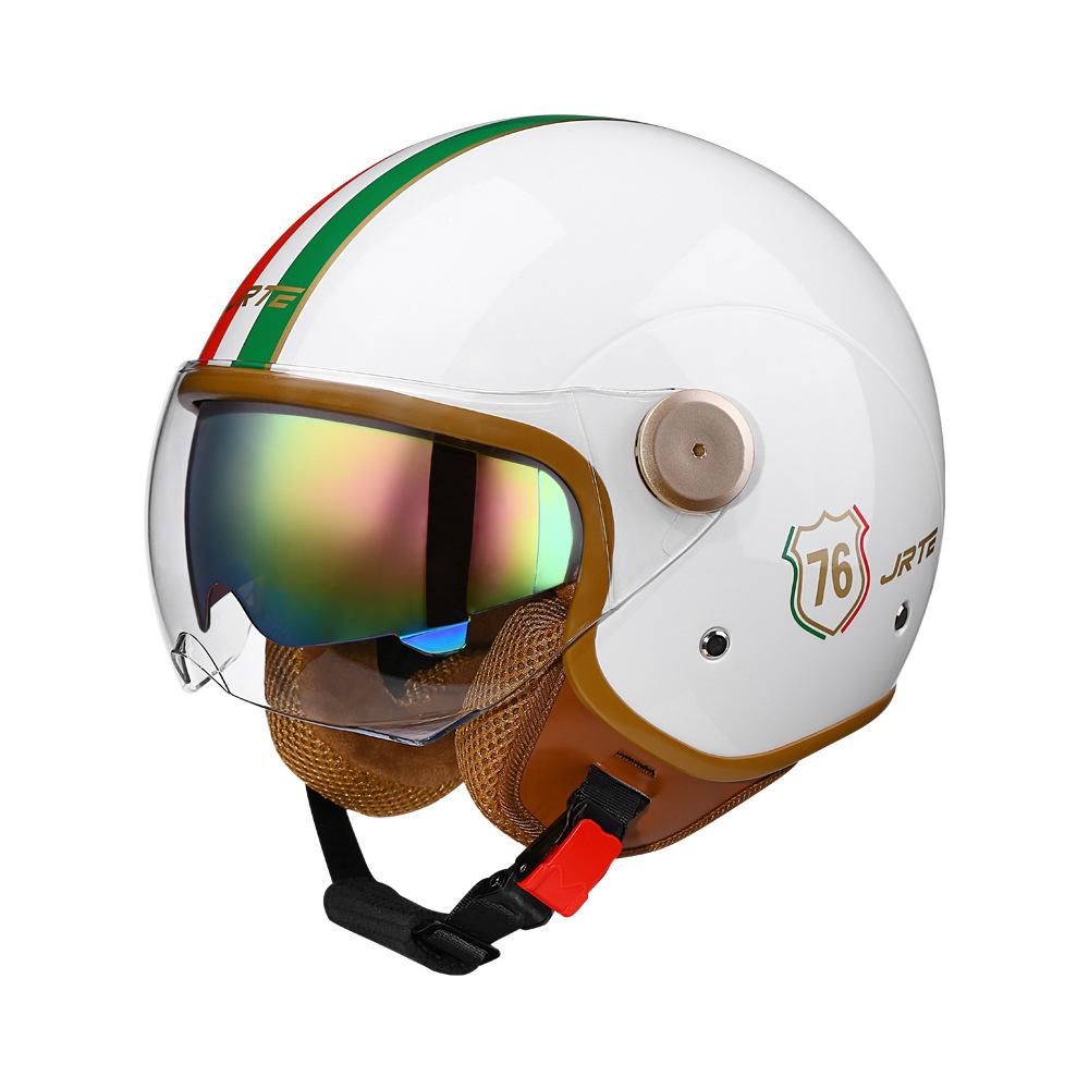 All-season electric vehicle helmet for men and women, dual-vision safety half helmet