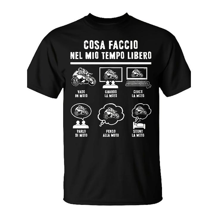 Men's Funny Motorcycle T-Shirt - Italian Liberty Design Biker Tee with Riding Quotes - Black Shirt with White Graphic - Casual Crewneck Gift for
