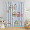 Тюль для спальни Sumikko Gurashi Современные шторы для гостиной 2 шт. Разделение домашнего интерьера Шторы Украшения на Хэллоуин