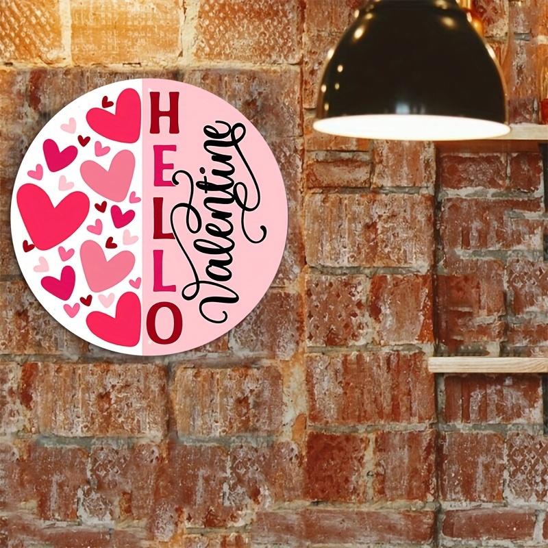 1 шт. Современная деревянная табличка на дверь с надписью «С Днем святого Валентина» — многофункциональный праздничный настенный декор с акцентами в виде сердца для использования дома и на улице