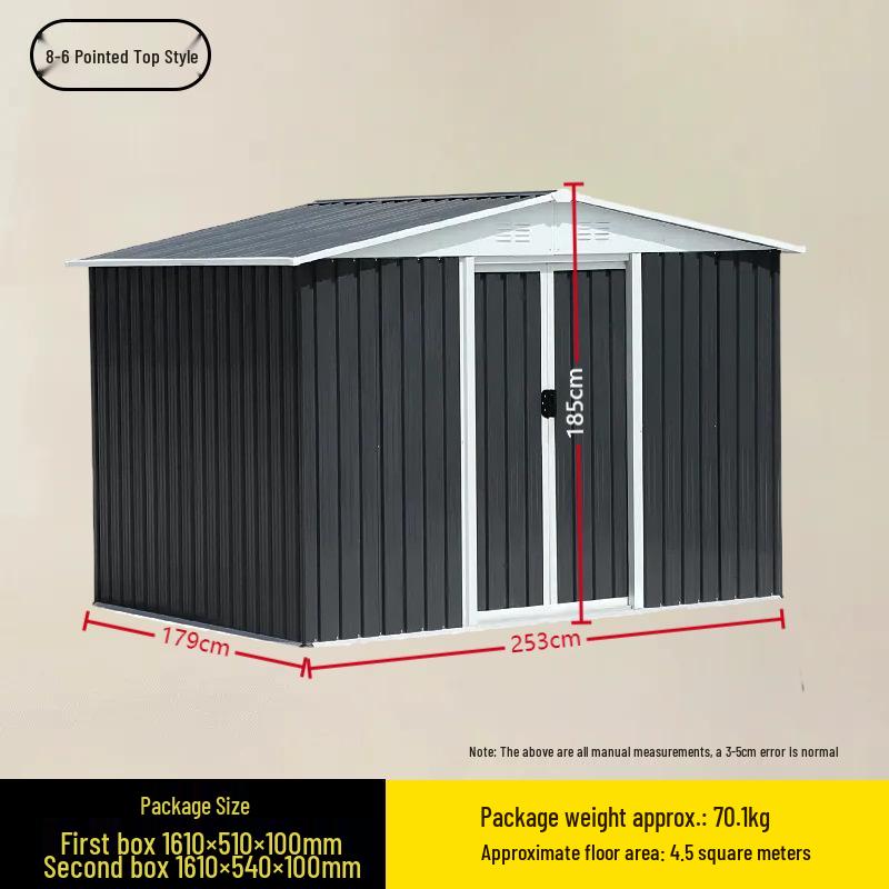Movable Outdoor Sheet Metal Garden Shed and Storage Room
