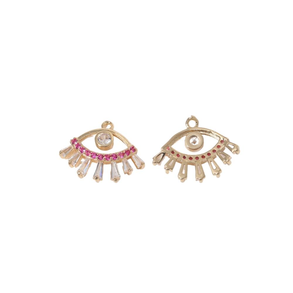 Eye Zirconia Pendant Charms for Handmade Jewelry Accessories