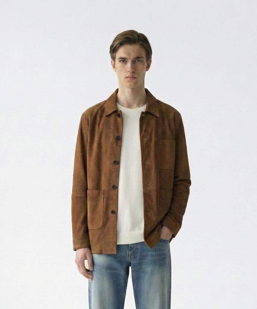 Pinblack Unisex French Goat Suede Jacket