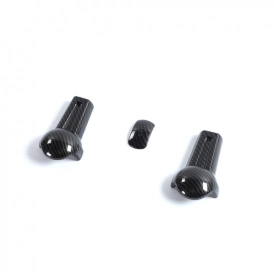 Gear Shift Knob Cover Trim Shifter Head Decor for Ford Mustang 2015+Carbon Fiber