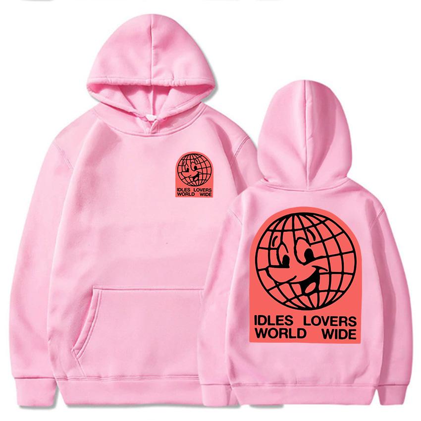 IDLES LOCKED HEART HOODIE Толстовка с длинным рукавом Мода Мужские толстовки с капюшоном Унисекс Уличная одежда Панк Группа Хип-хоп Пуловеры Мужская одежда