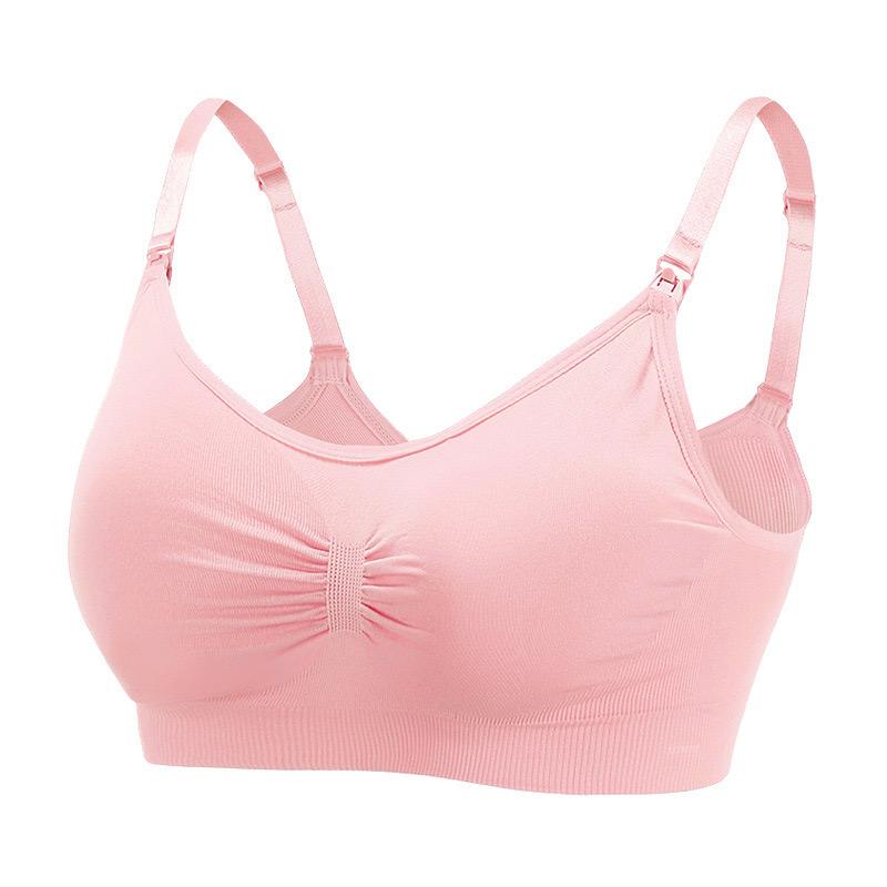 High Quality Single Handed Front Buckle Nursing Bra Breathable Women Breastfeeding Underwear Seamless Maternity Bra Push Up