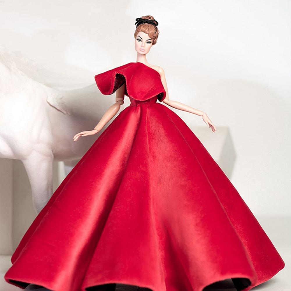 Luxury Lace Wedding Dresses Red Party Clothes For 30cm Supermodel Doll/for 1/6 BJD Dolls