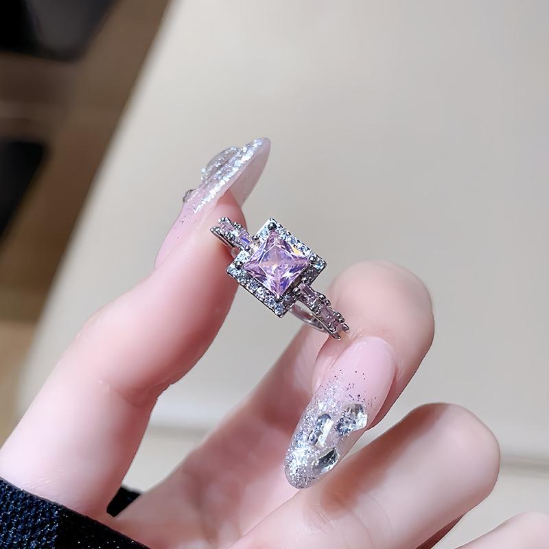 Luxury Butterfly High Sense Cold Wind Exquisite Full Diamond Zir*****Pen Ring Simple Fashion Ring